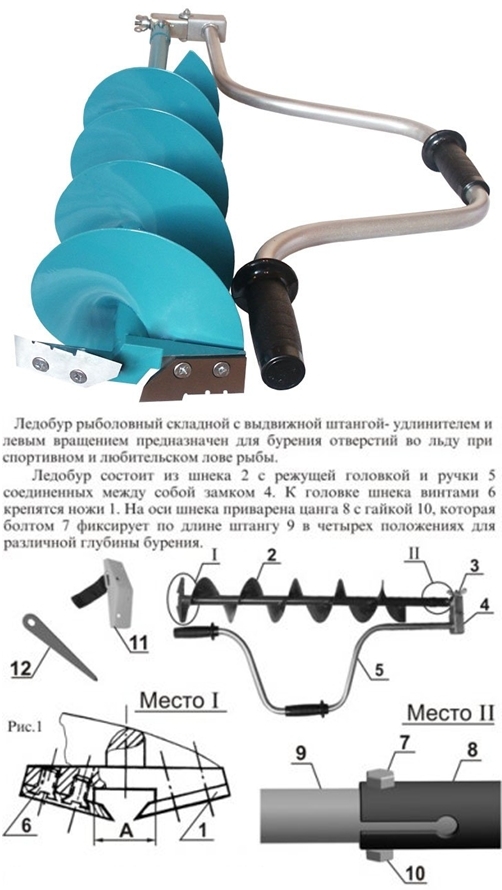 Ледобур своими руками в домашних условиях чертежи кольцо