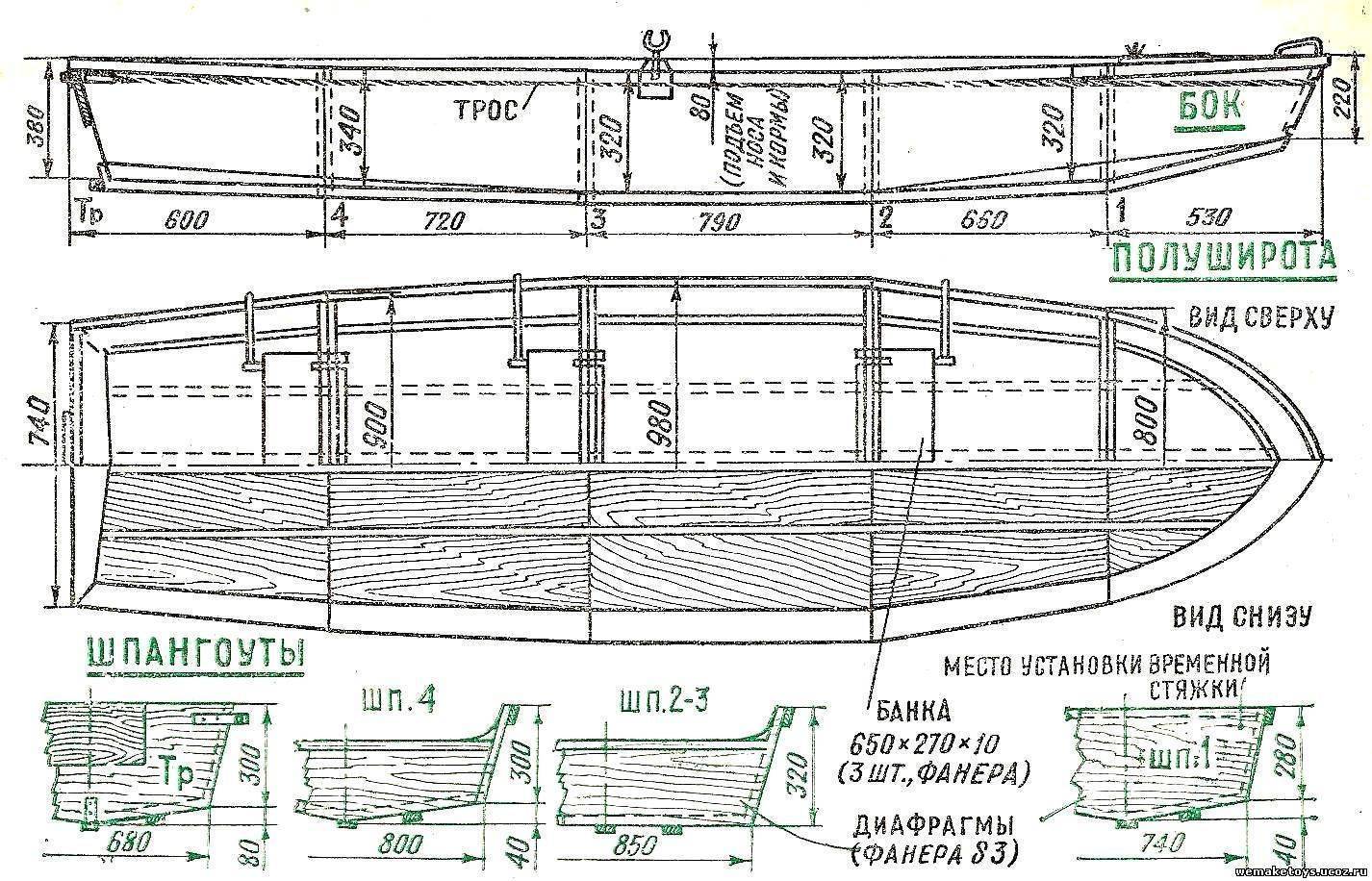 Мотолодка «косатка» - проект и чертежи моторной лодки из фанеры с обводами типа «глубокое v» - самодельная лодка из фанеры своими руками
