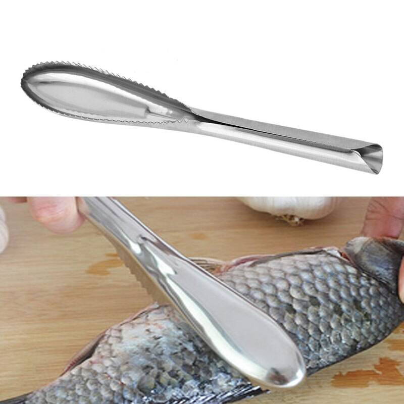 Нож для чистки рыбы от чешуи: с контейнером, классический и специальный