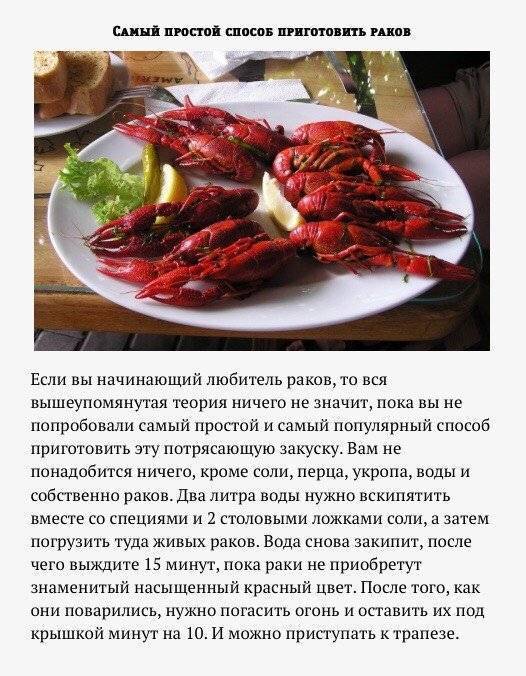 Вареные раки – кулинарный рецепт