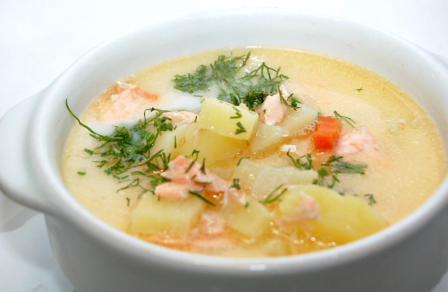 Сливочный суп с лососем – кулинарный рецепт