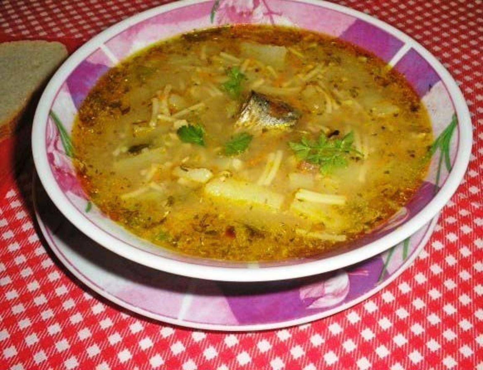 Рыбный суп из консервов скумбрии с рисом и картошкой рецепт с фото пошагово
