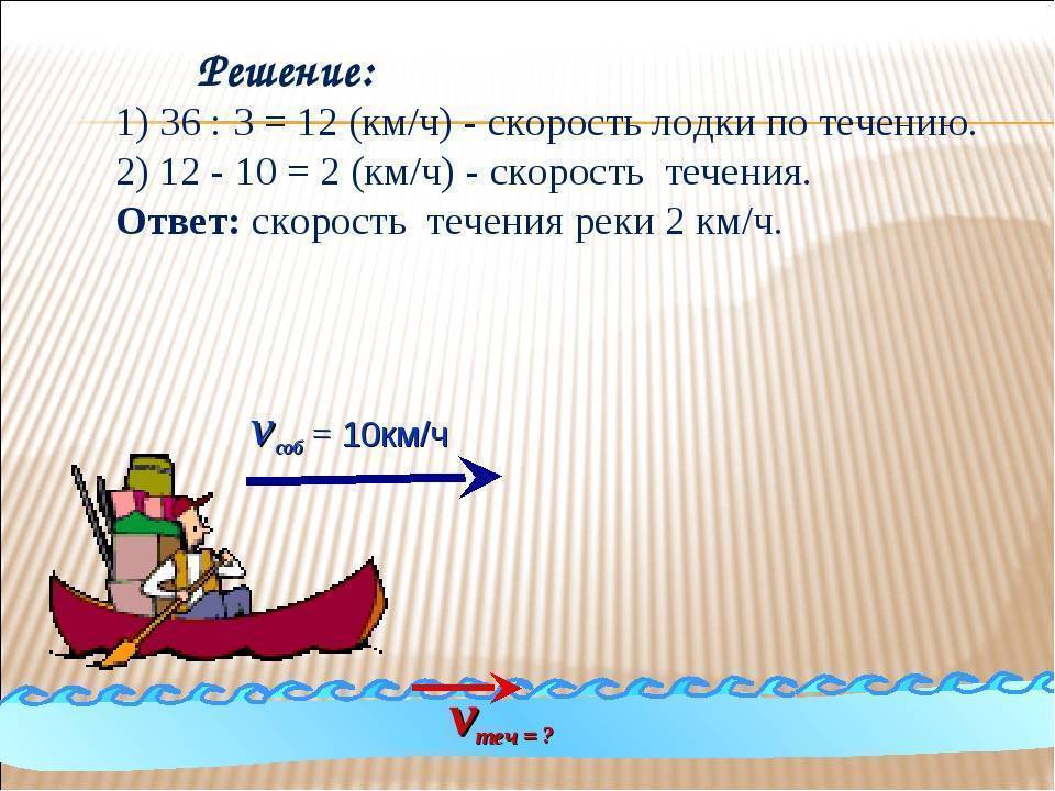 Особенности решения задач на определение скорости течения реки. примеры решений :: syl.ru