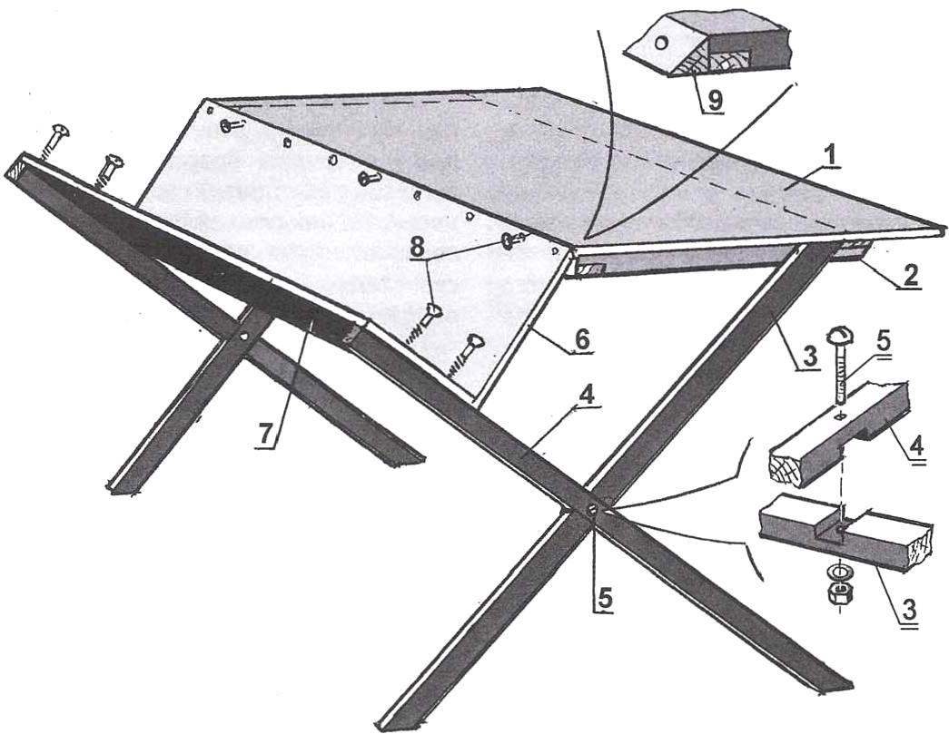 Самодельный раскладной столик для пикника своими руками