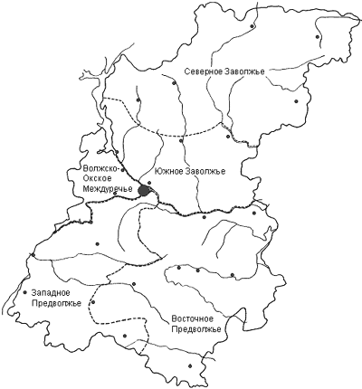 Карта нижегородской области с реками и городами