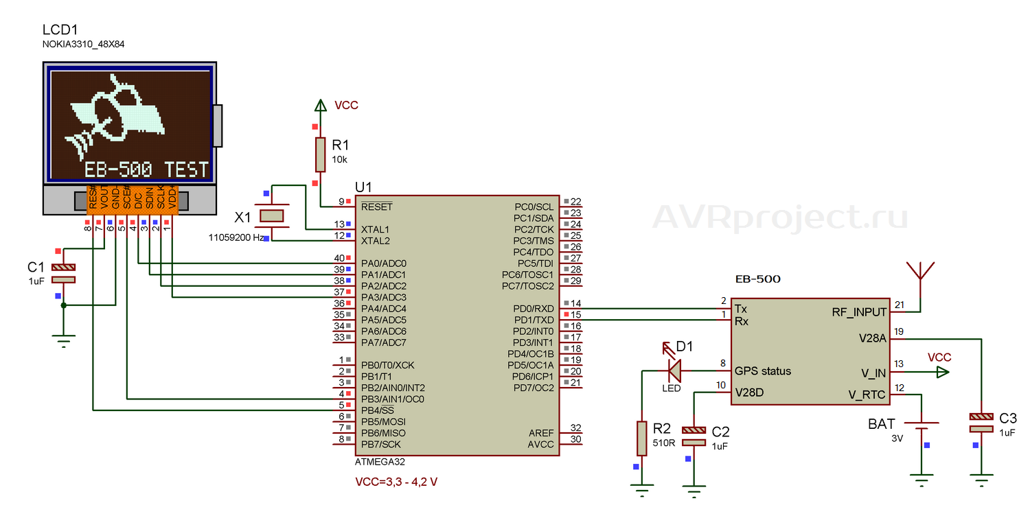 Atmega8 схема подключения к программатору