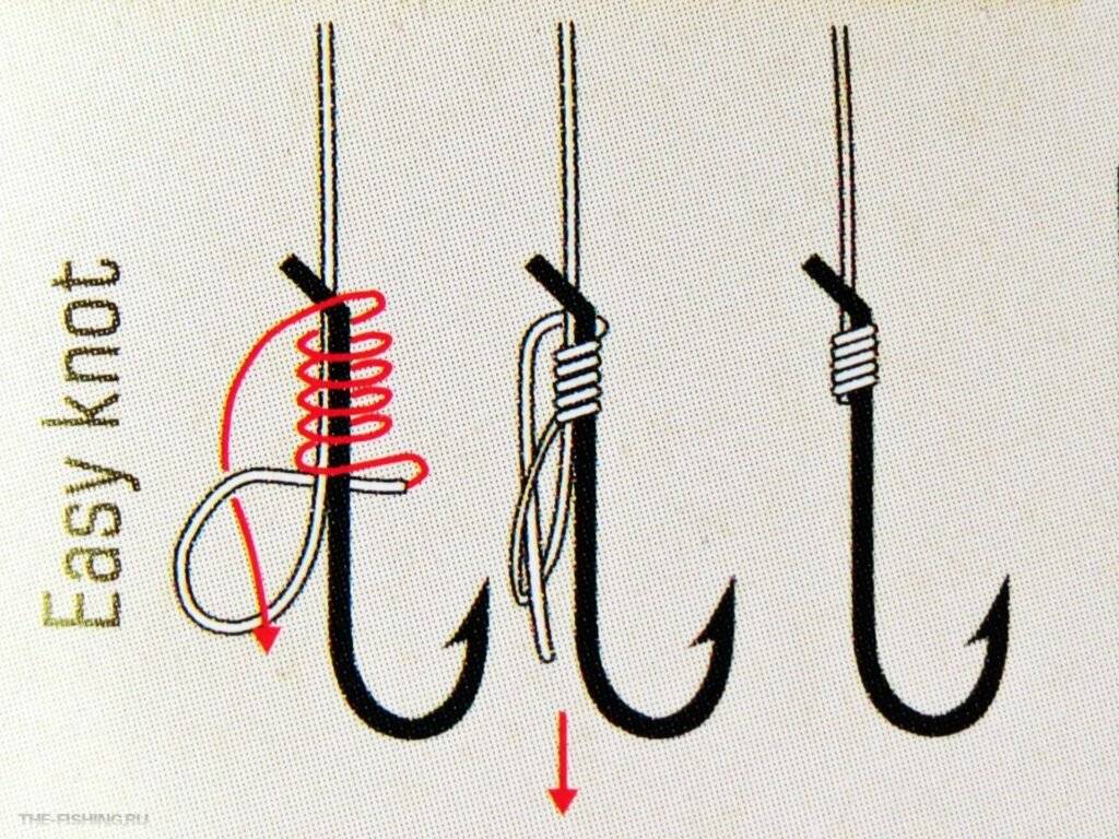 Способы привязывания рыболовных крючков на леску рисунки