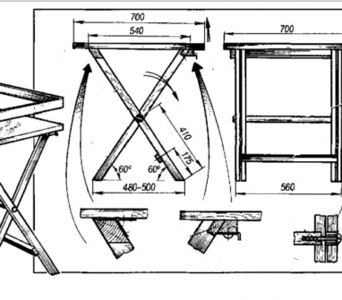 Складной стол из дерева своими руками чертежи и схемы
