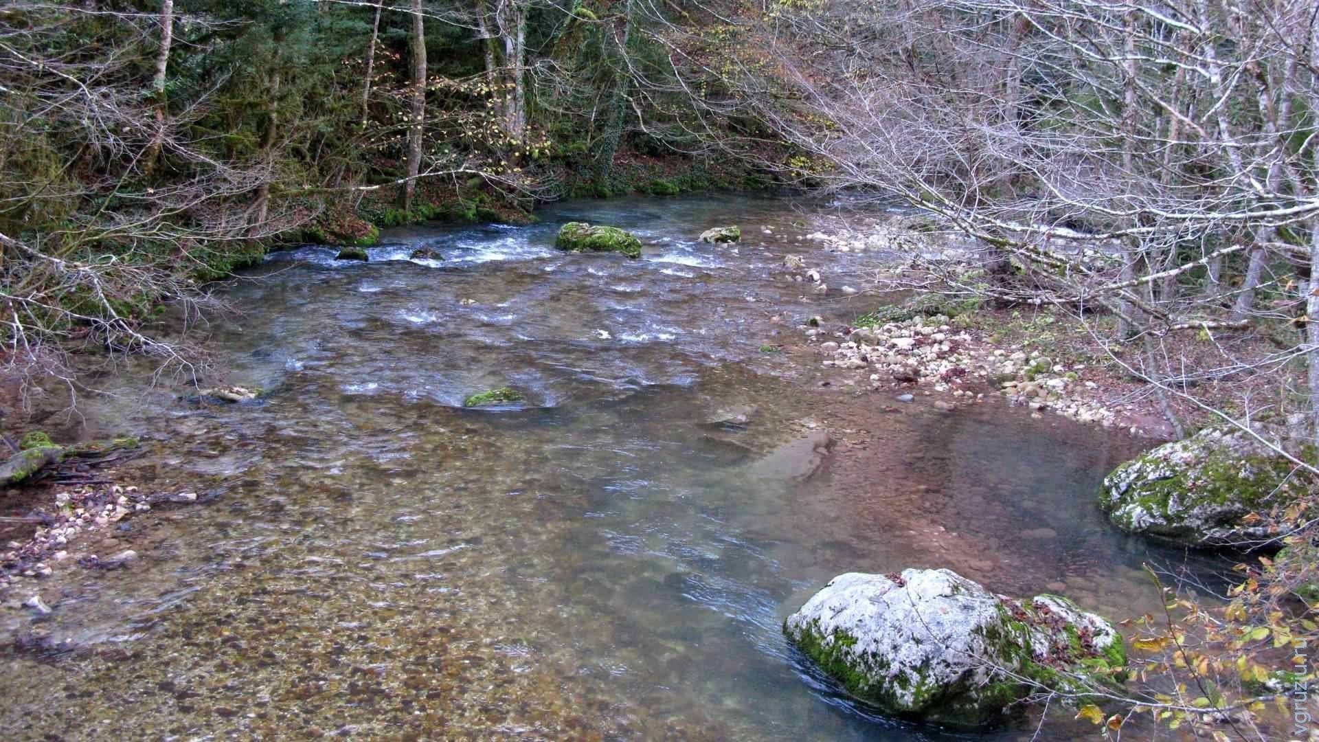 Слияние двух рек в грузии: кура и арагви