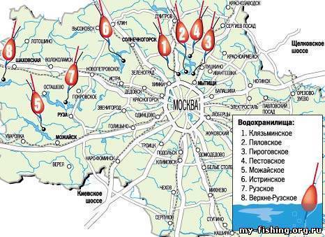 Карта рыбных мест владимирской области