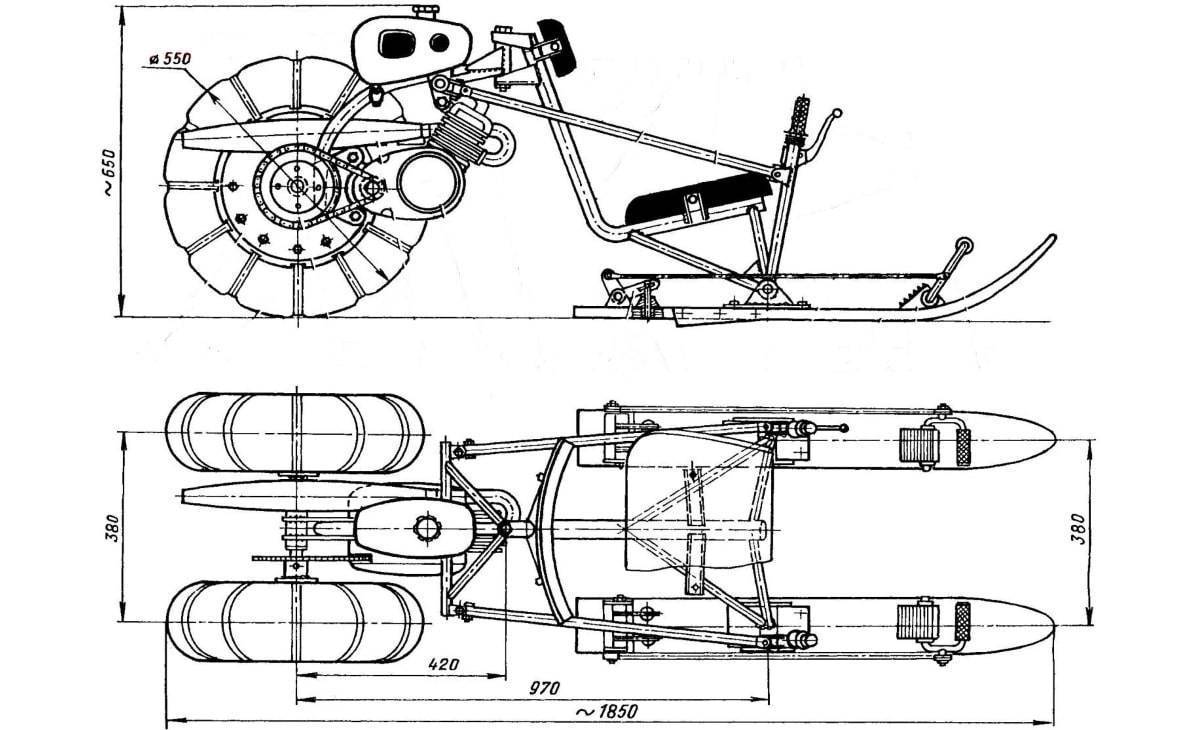 Сани для мотоблока своими руками чертежи и размеры