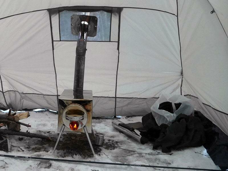Отопление палатки для зимней рыбалки: как обогреть и утеплить зимнюю палатку для рыбалки (видео)