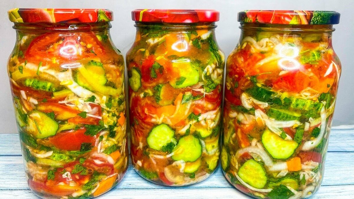 Салаты на зиму в банках рецепты с фото простые и вкусные