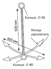 Якорь дэнфорта для лодки пвх чертежи