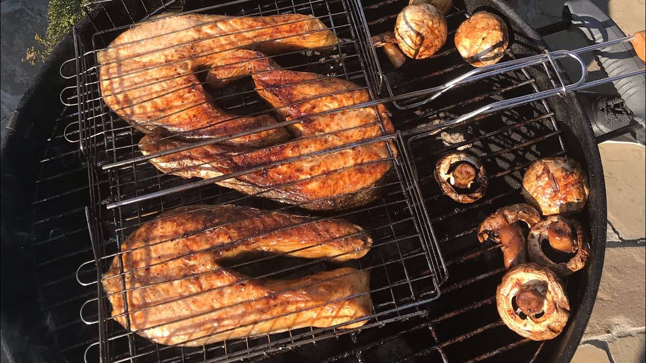 Шашлык из рыбы - рецепты на мангале и в духовке. как замариновать речную и красную рыбу для шашлыка?