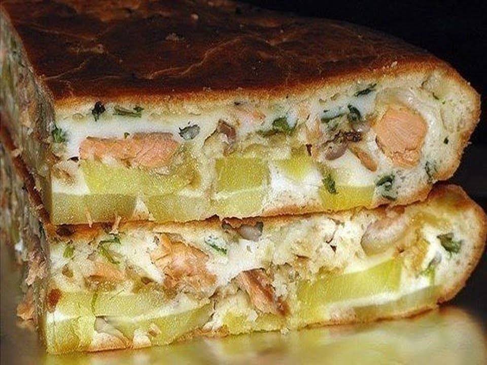 Рыбный пирог из трески с яйцом