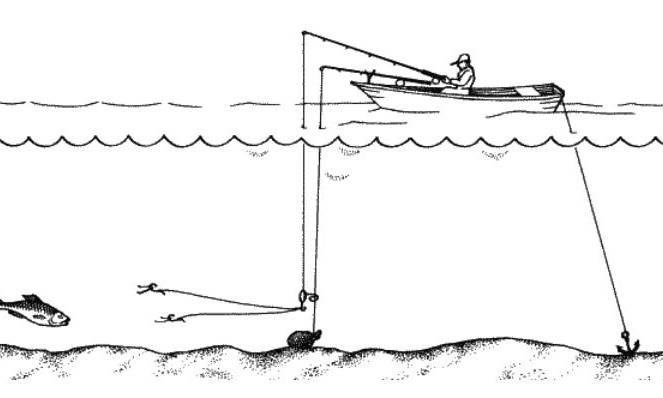 Ловля рыбы на кольцо с лодки схема снасти
