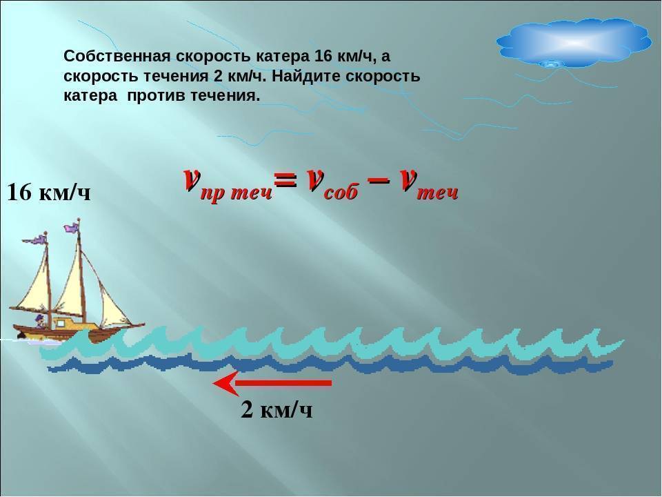 Катера течению реки собственной. Собственная скорость лодки. Собственная скорость. Собственная скорость катера. Как найти собственную скорость.