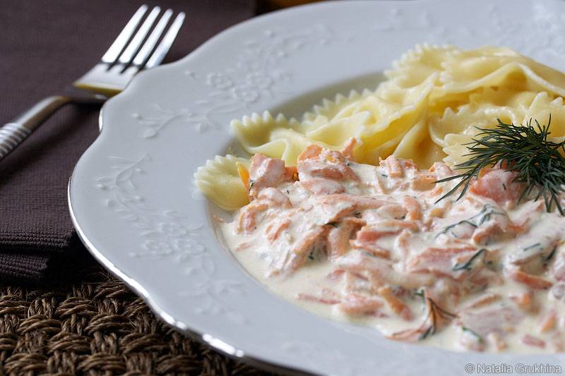 Паста с семгой в сливочном соусе: вкусные рецепты спагетти с красной рыбой и сливками
