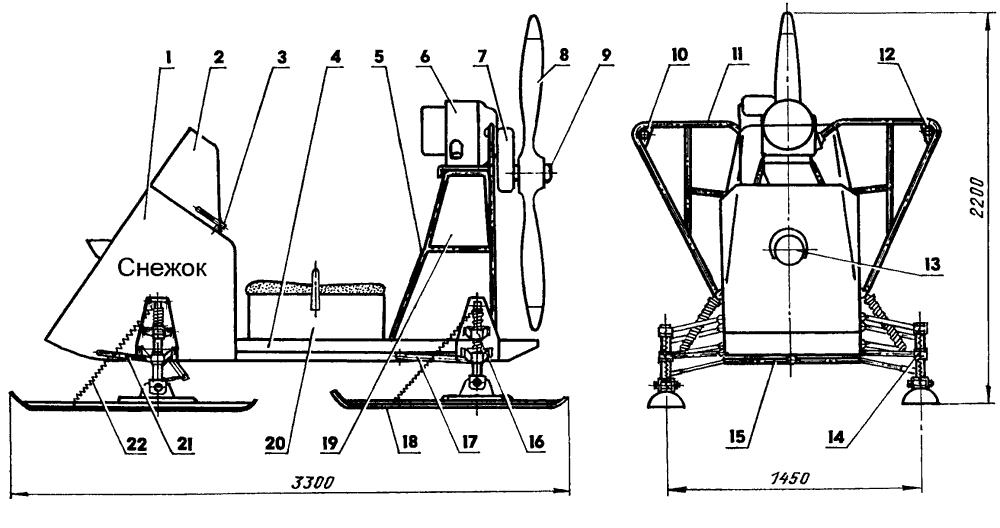 Чертеж аэросаней своими руками