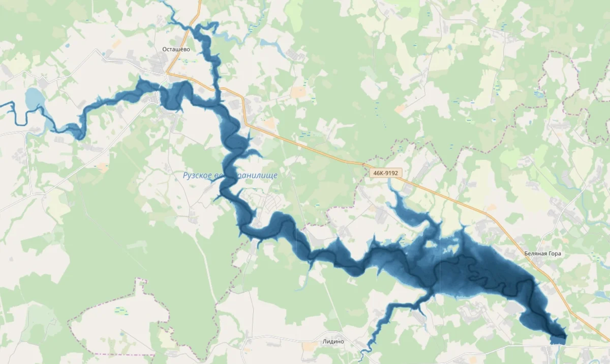Река москва: от истока до устья с притоками на карте россии