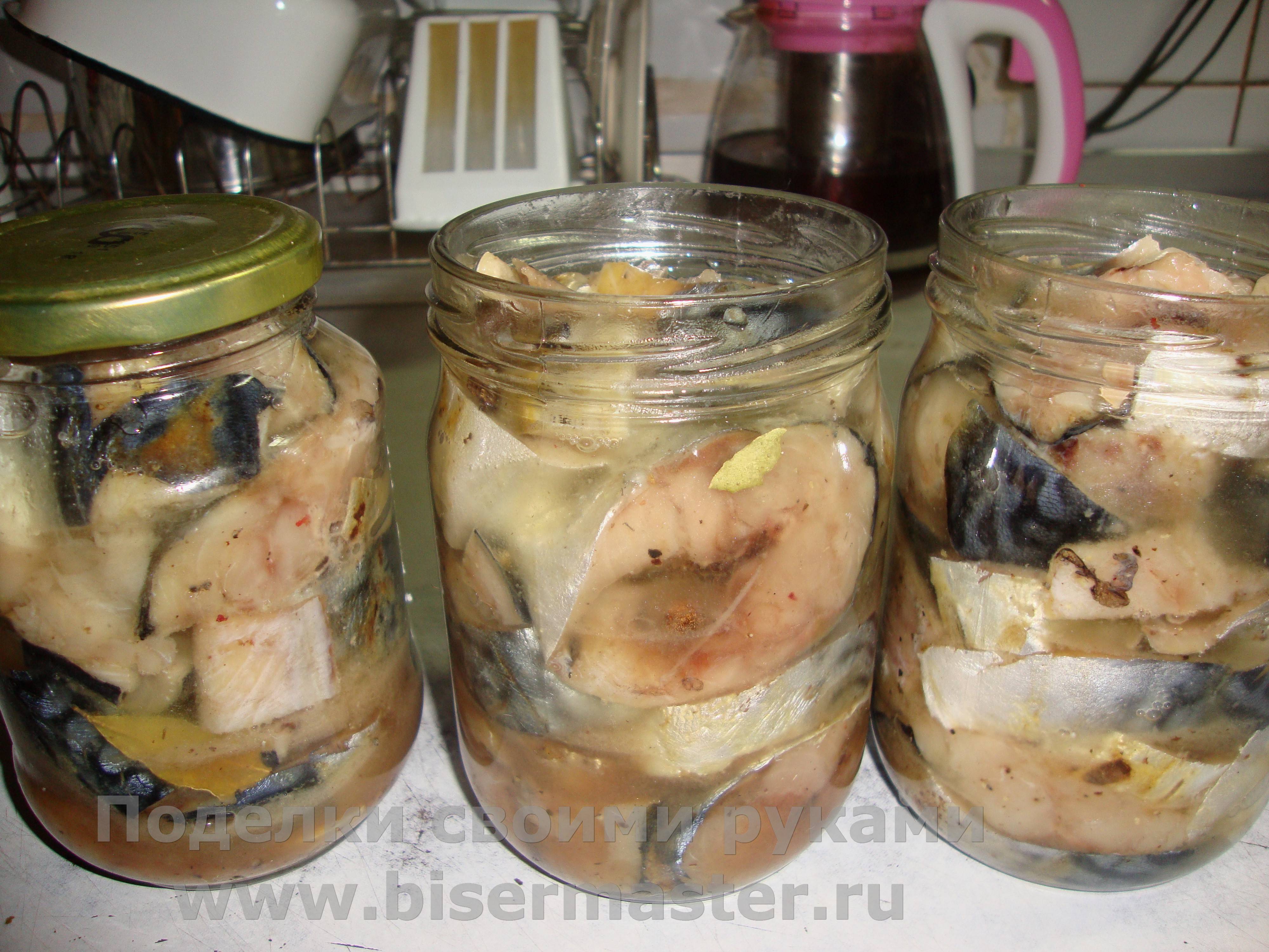 Рыбные консервы в стеклянных банках, приготовленные в духовке: в собственном соку, с овощами, в масле или томате