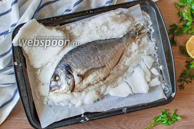 Рыба запеченная в духовке под панцирем из соли
