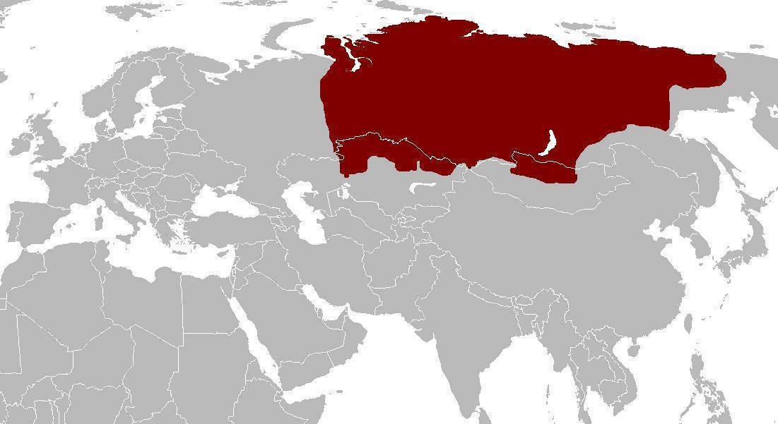 Стерлядь ареал обитания карта