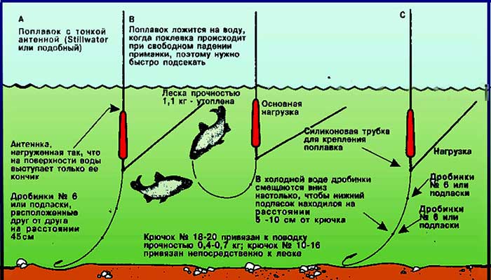 Снасти и методы ловли рыбы на бомбарду
