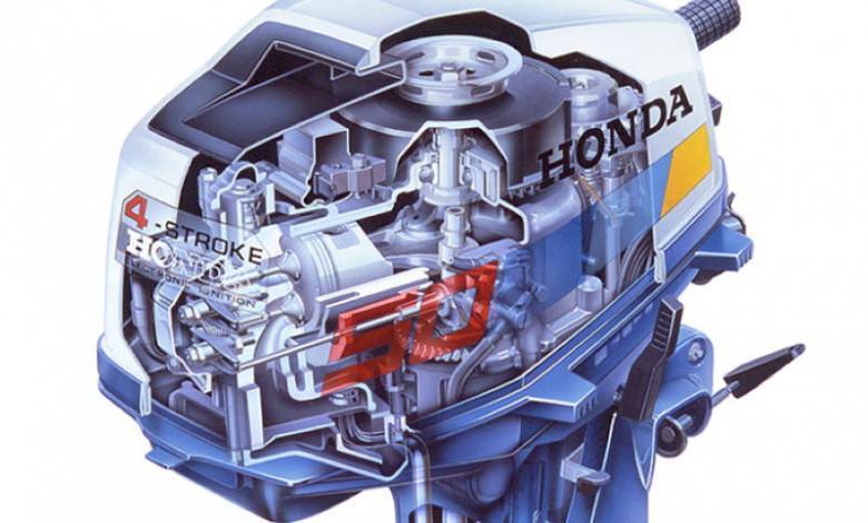 Устройство лодочного мотора на примере Honda BF 5