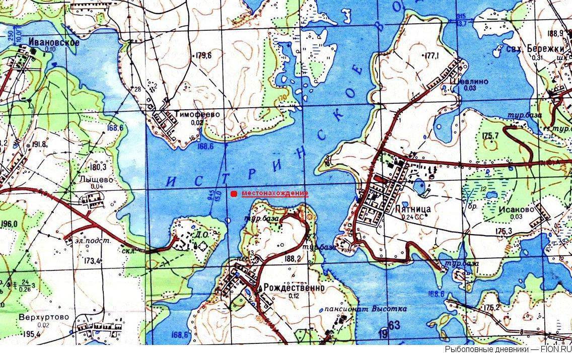 Карта рыболовных мест ивановской области