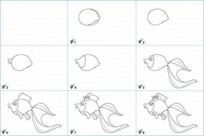 Рисунок о рыбаке и рыбке карандашом – как нарисовать сказку? | рисуем поэтапно сказку маша и медведь, колобок, о рыбаке и рыбке