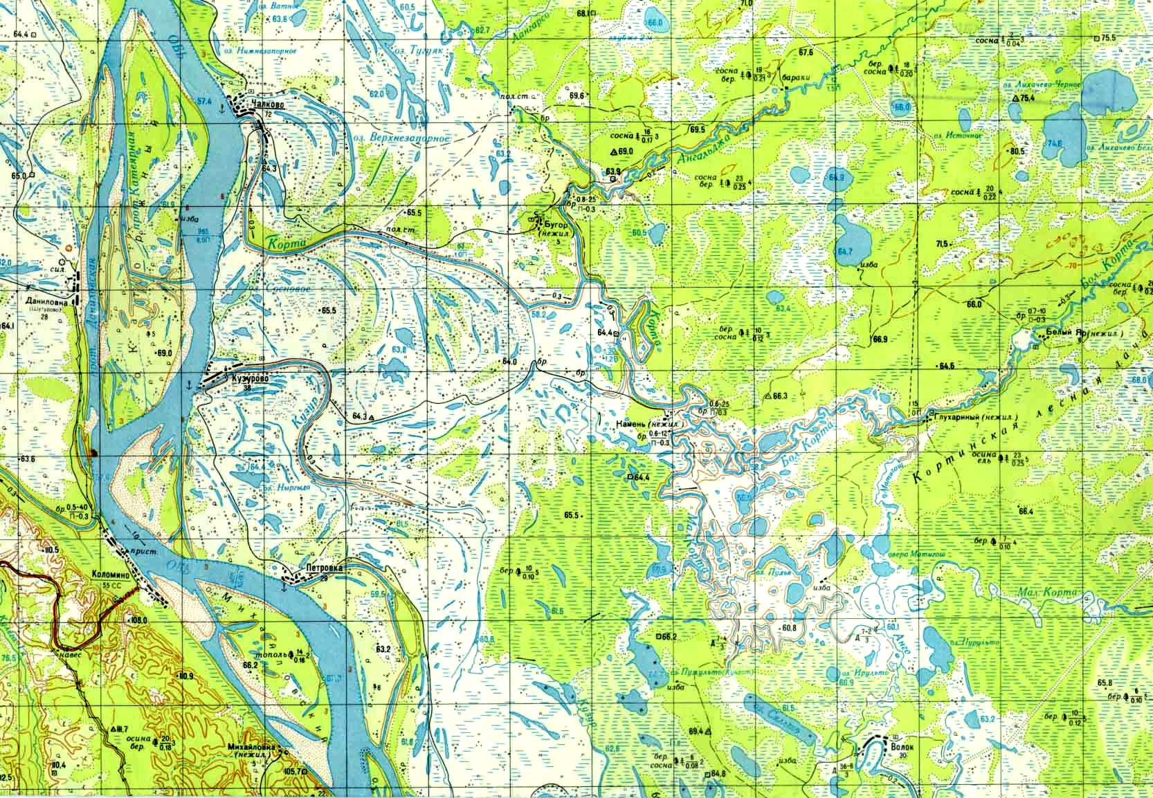 Карта рыболовных мест тюменской области