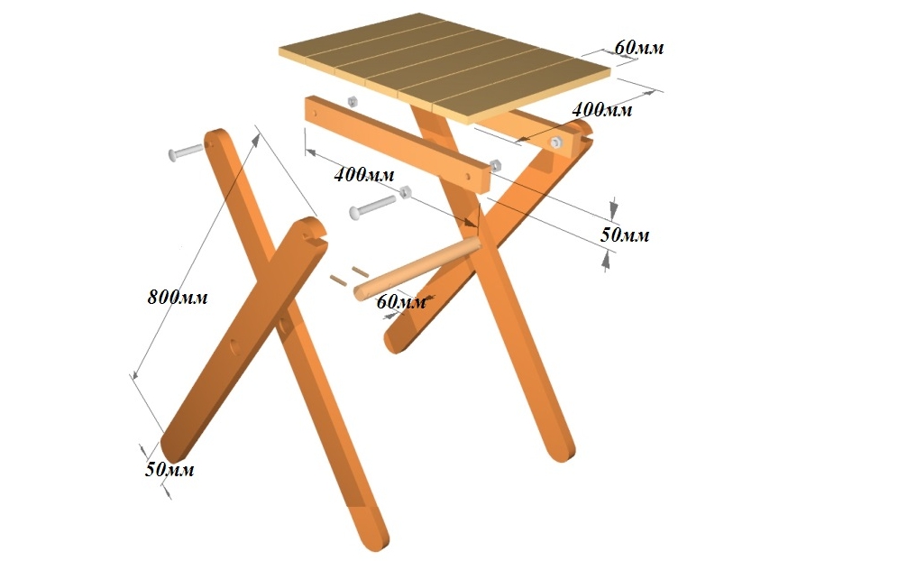 Складной стол для пикника своими руками из дерева чертежи фото