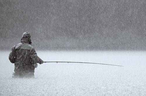 Особенности рыбалки в дождь