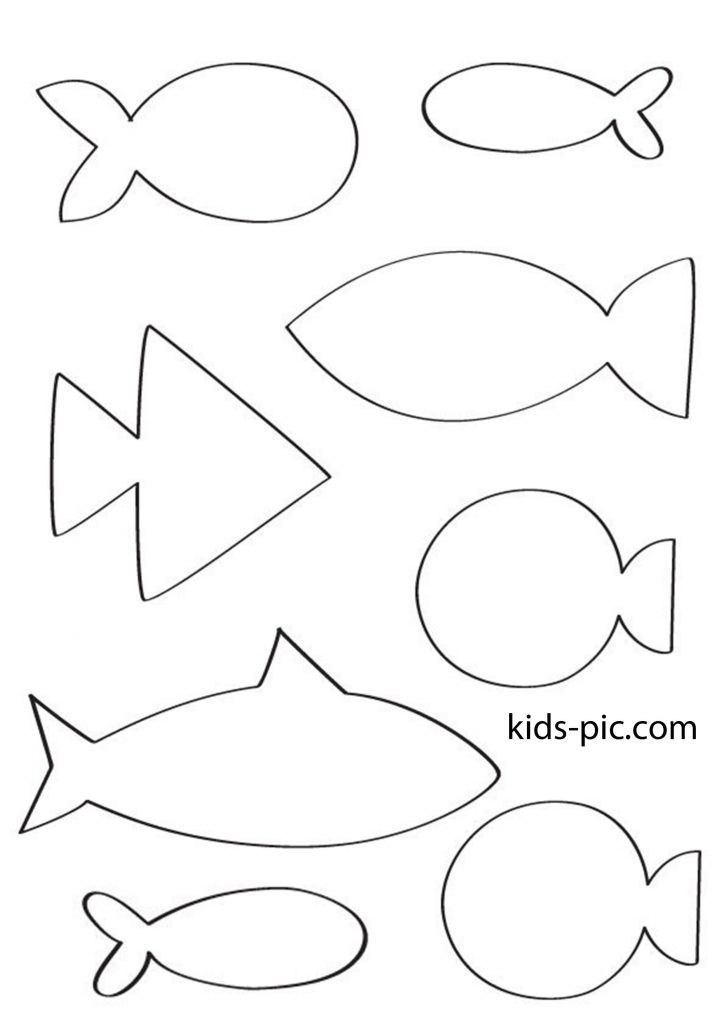 Контур рыбки для вырезания. шаблоны и трафареты рыбок для вырезания из бумаги