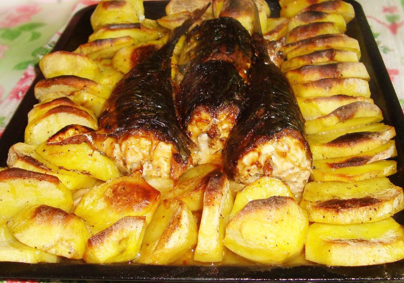 Филе рыбы с картошкой в духовке / блюда из минтая / tvcook: пошаговые рецепты с фото