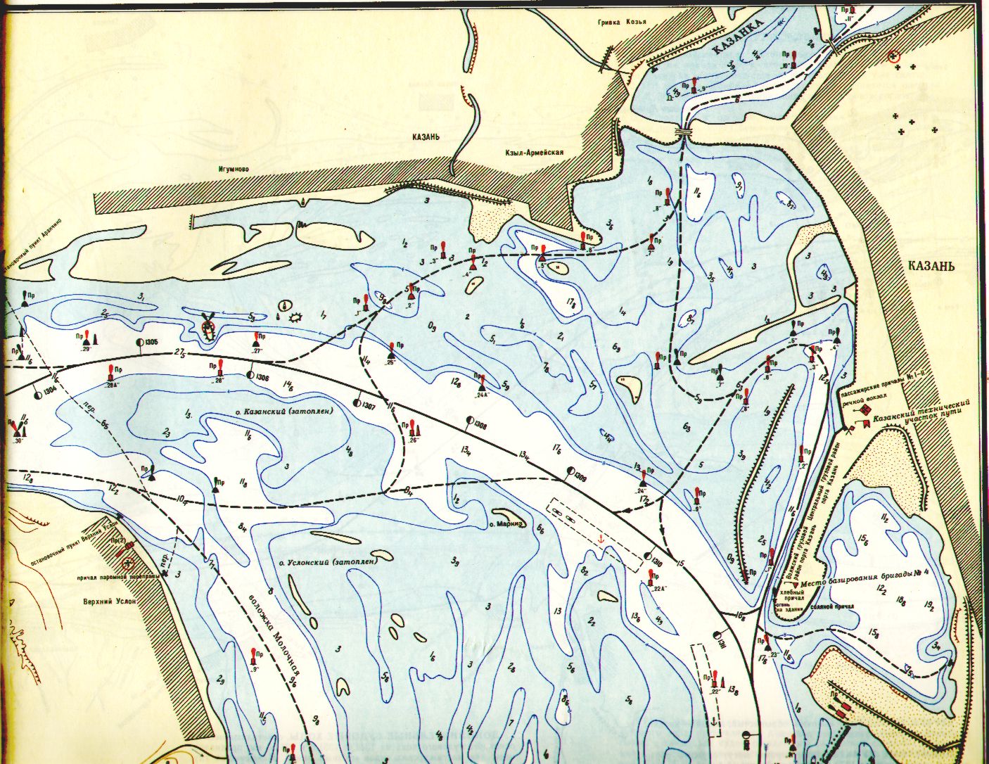 Куйбышевское водохранилище карта глубин - 96 фото