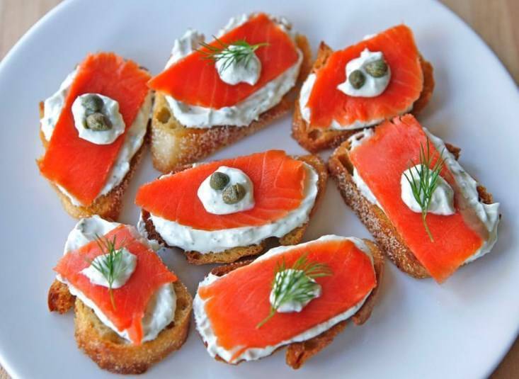 Бутерброды с красной рыбой: пошаговый рецепт с фото