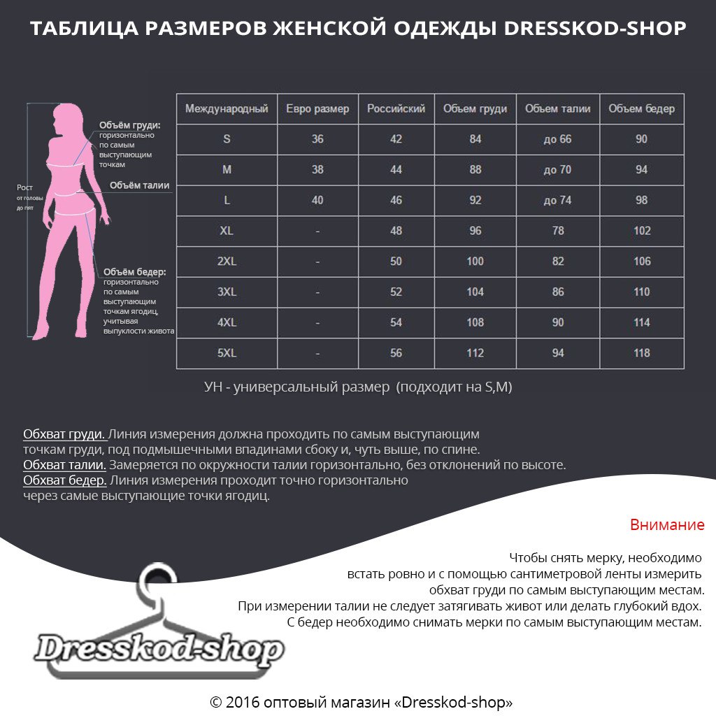 Размеры женской одежды в цифрах